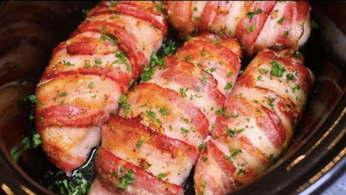 Crockpot Bacon Garlic Chicken Breast
