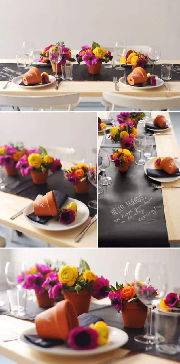 DIY Chalkboard Table Setting, a favorite chalkboard paint idea worth trying and a project worth saving for later