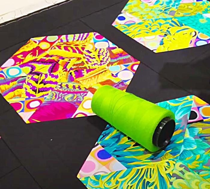 Hexagon Quilt Free Pattern - Quilting With Donna Jordan - Beginners Quilt Pattern