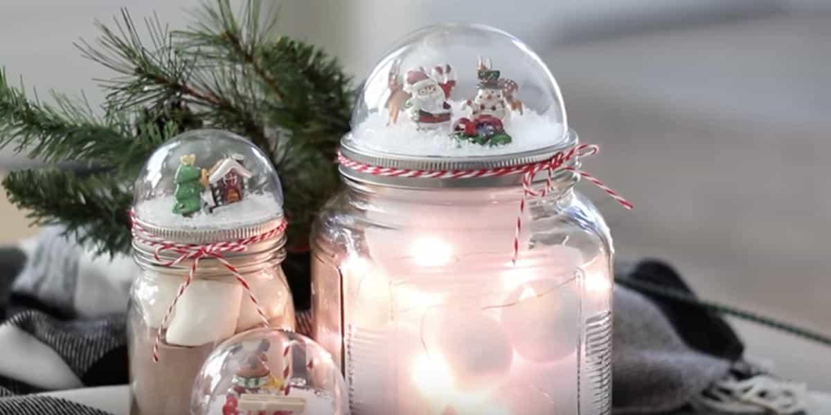 DIY Mason Jar Snow Globes