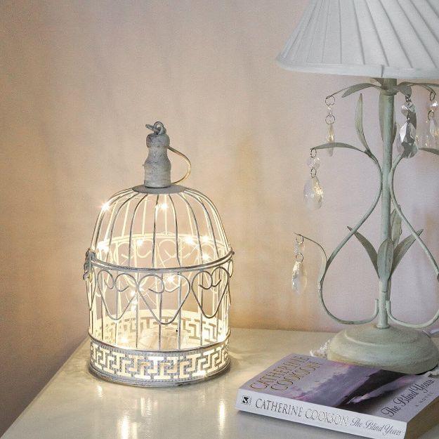 Easy DIY Antique Birdcage Lamp, simple to scale up or down as needed and a fun update worth trying at least once