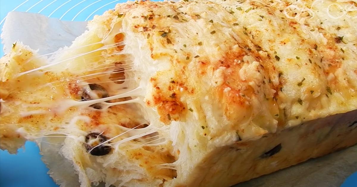 Cheese And Olives Pull-Apart Bread Recipe