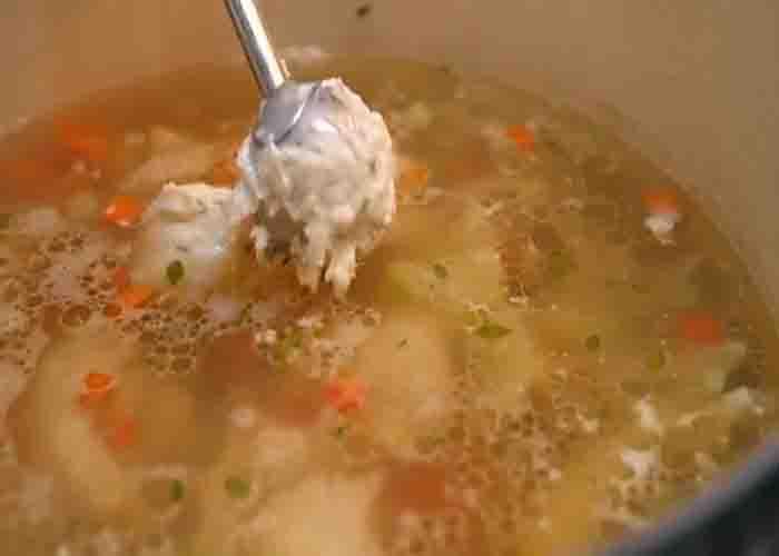 Making the dumplings from scratch