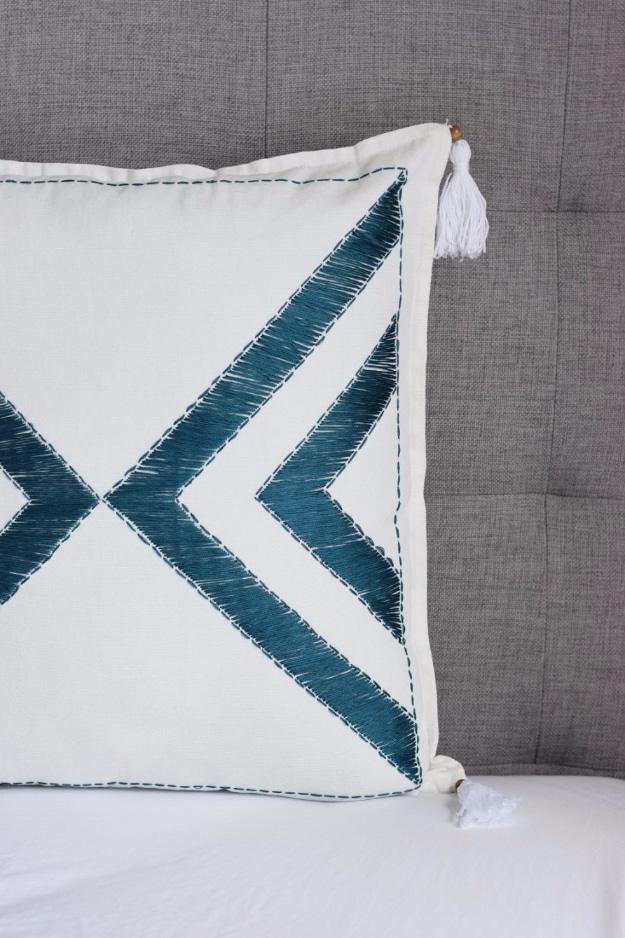 DIY Embroidered Tassel Pillow Case, a beginner friendly make and one worth bookmarking from this list