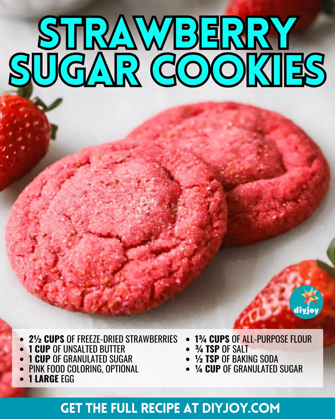 Easy Strawberry Sugar Cookies Recipe