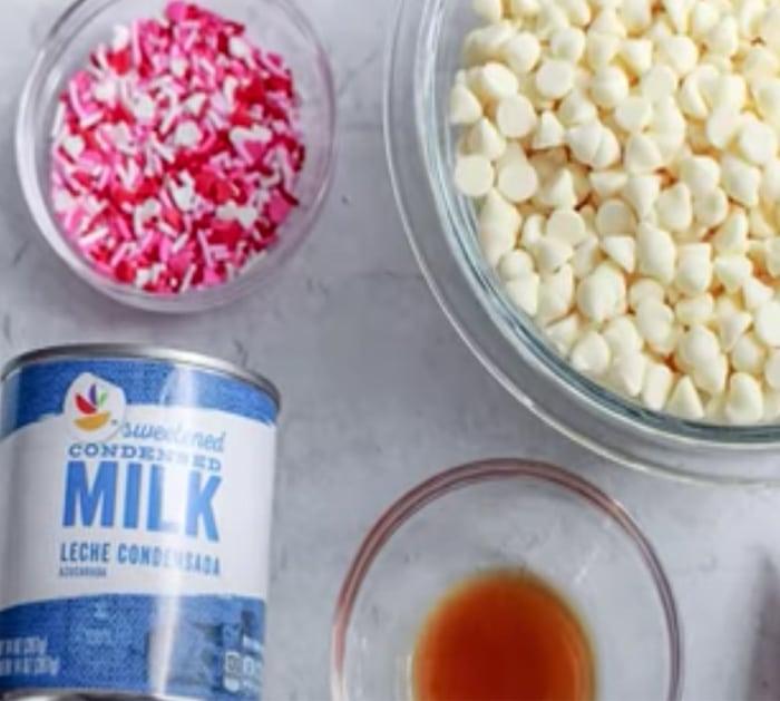 valentines day fudge ingredients