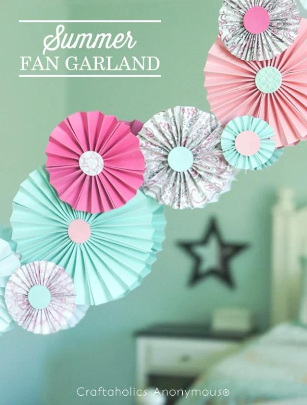 Paper Fan Garland, quick enough to pull off the night before and worth making for the next big celebration