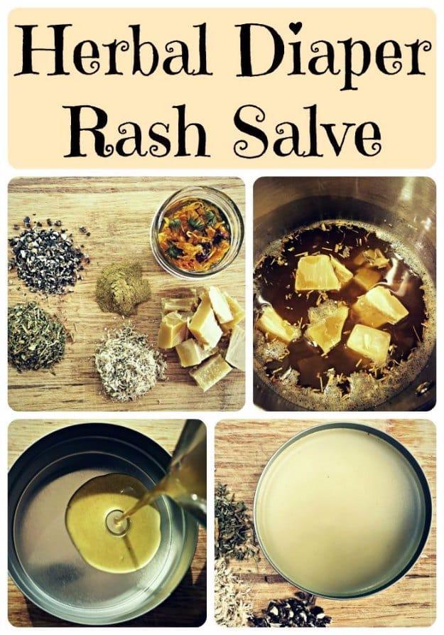 Herbal Diaper Rash Salve, a DIY baby shower gift, a thoughtful homemade option instead of a store gift