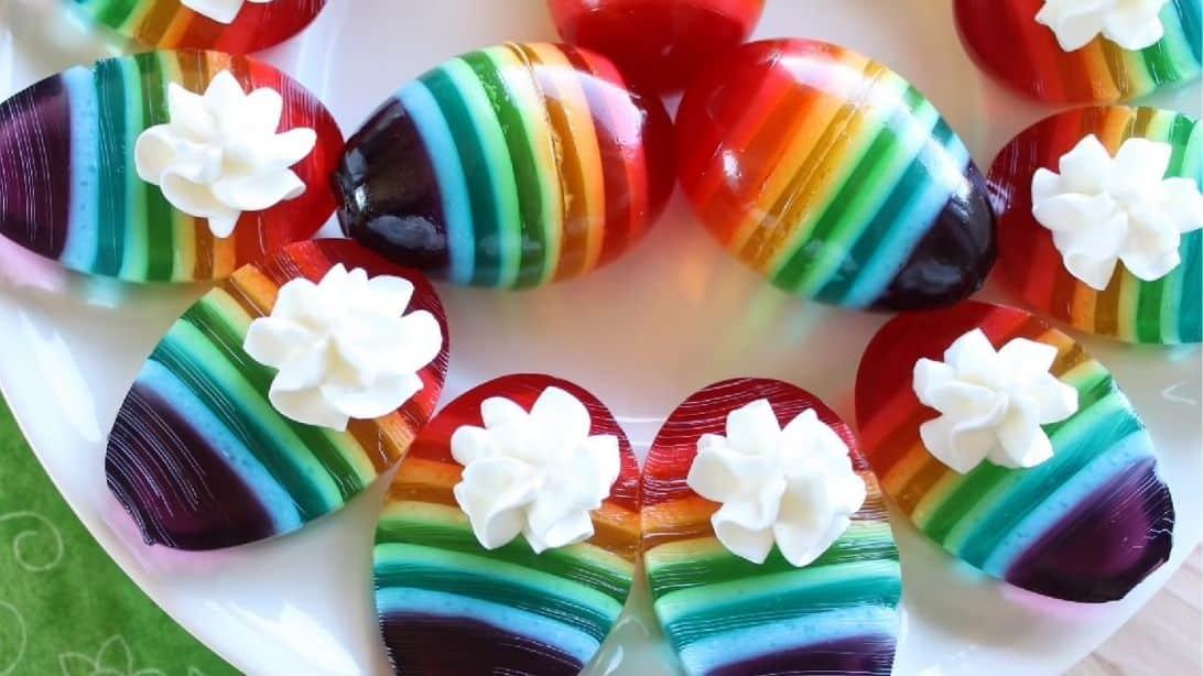 Rainbow Jell-O Deviled Eggs Recipe