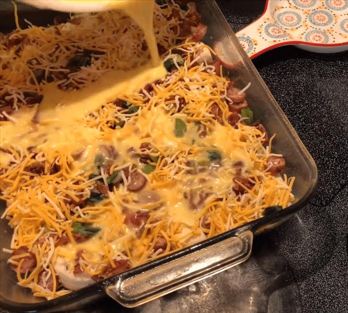 Breakfast Bacon Sausage Biscuit Casserole Recipe