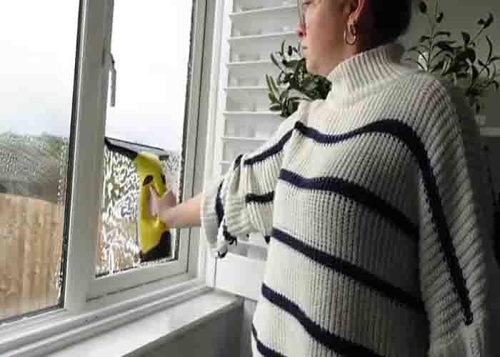 Using a window vac on cleaning the windows
