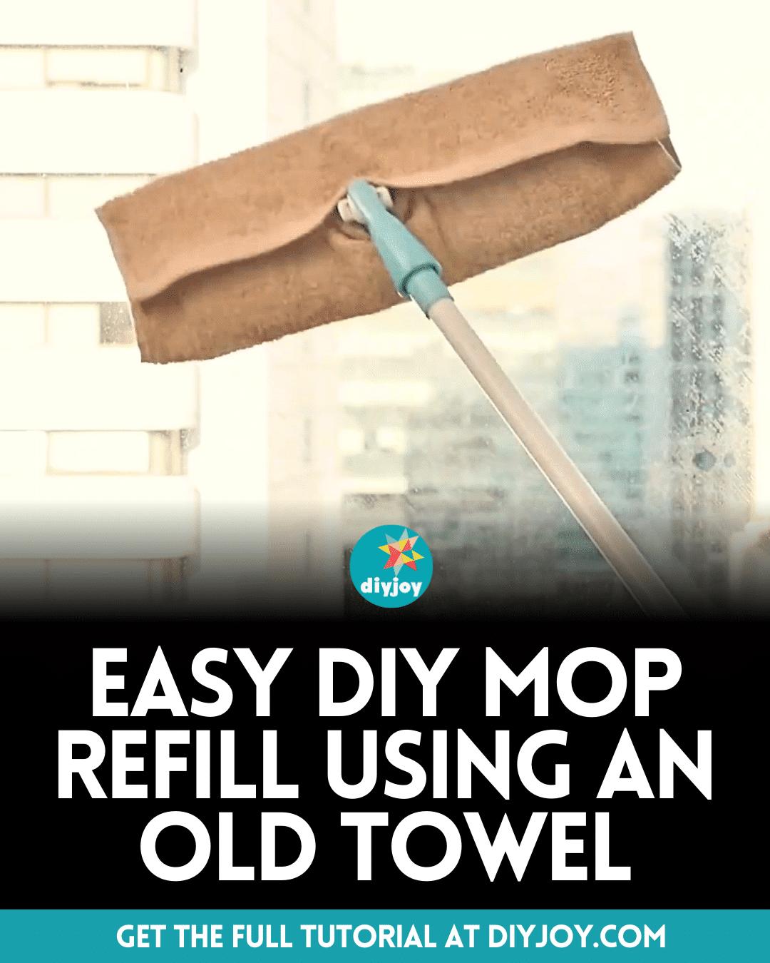 How To Make A DIY Mop Refill Using An Old Towel