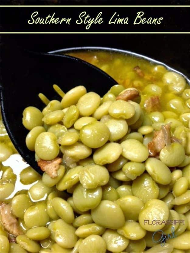 Best Country Cooking Recipes - Southern Style Lima Beans - Easy Recipes for Country Food Like Chicken Fried Steak, Fried Green Tomatoes, Southern Gravy, Breads and Biscuits, Casser