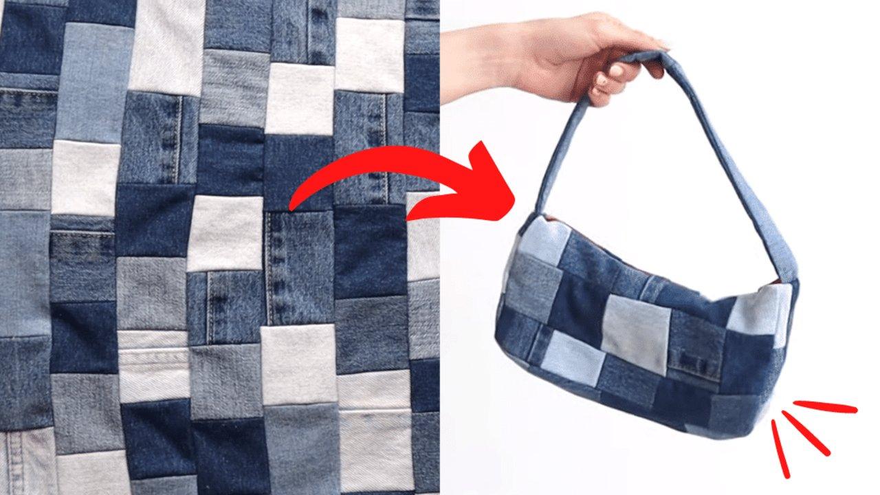 Patchwork Denim Shoulder Bag Tutorial
