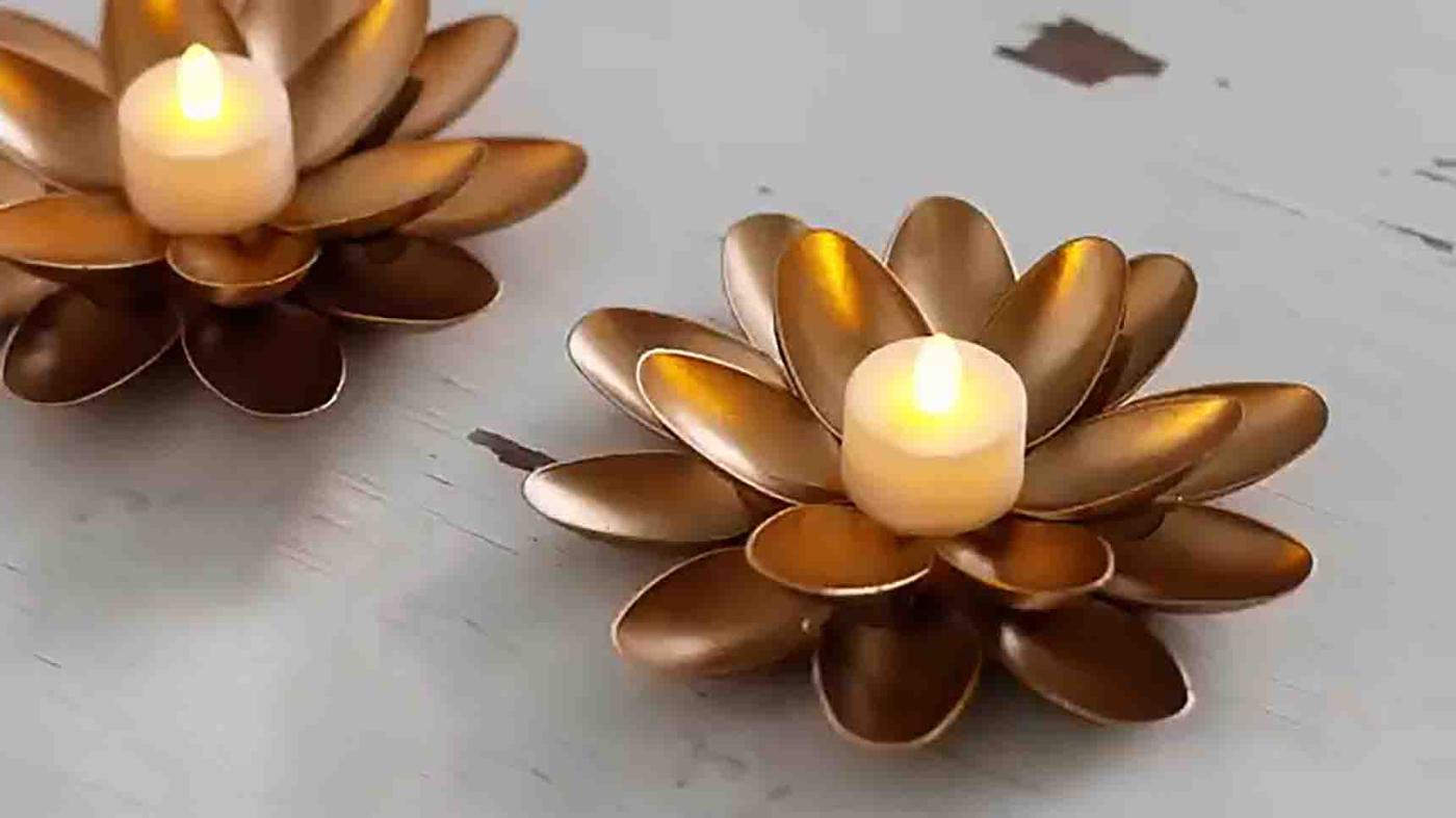 DIY Spoon Candle Holder Tutorial