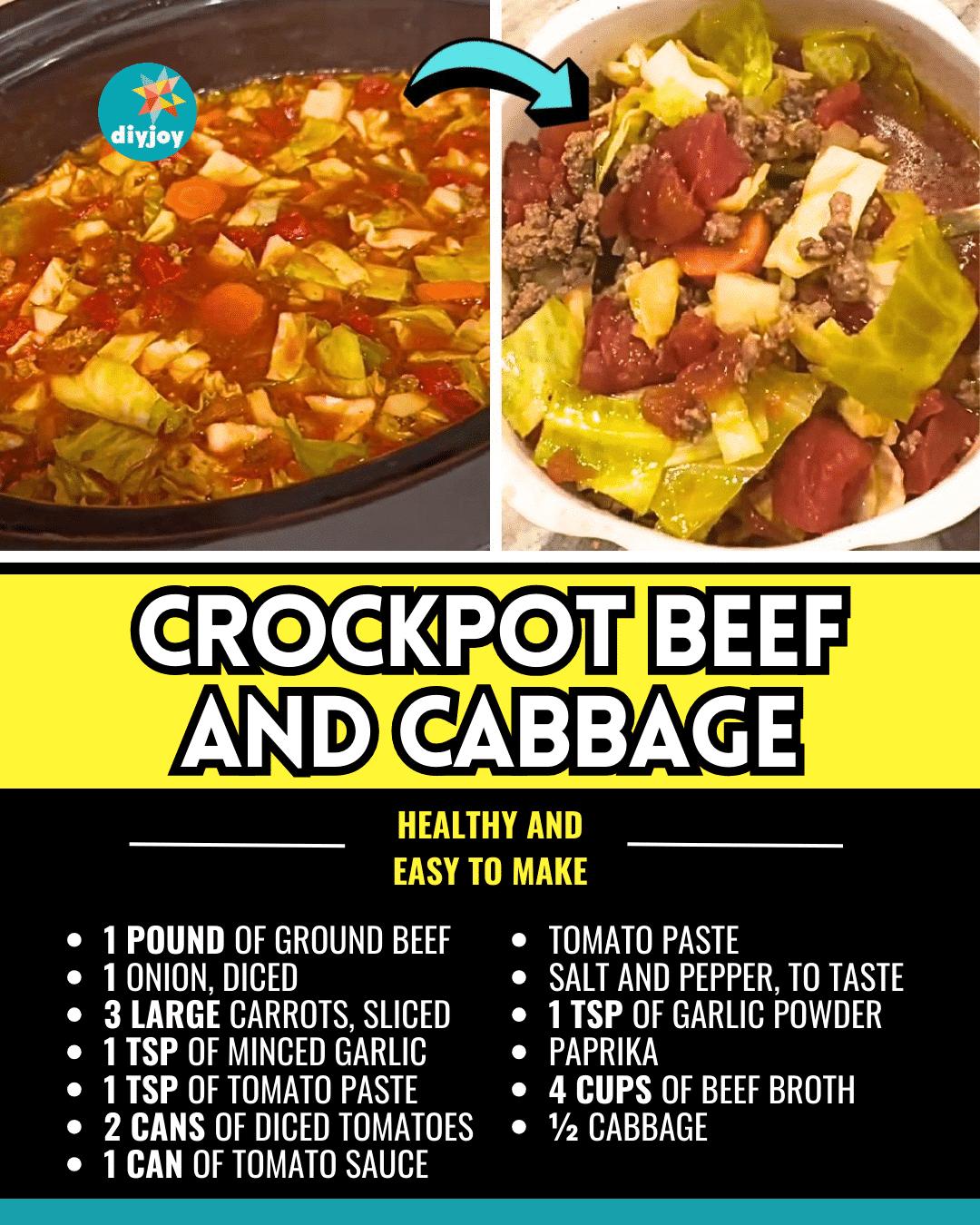 Easy Crockpot Beef And Cabbage Recipe