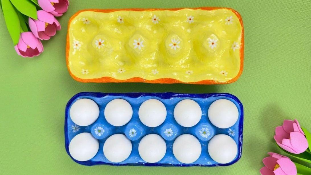 Air-Dry Clay Egg Tray, an easter decoration idea worth trying this season and perfect for the season