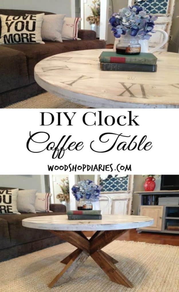 DIY Clock Coffee Table, a project that comes together in an afternoon and worth bookmarking for your next project