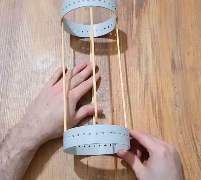 Chandelier Made From Bamboo Sticks Tutorial