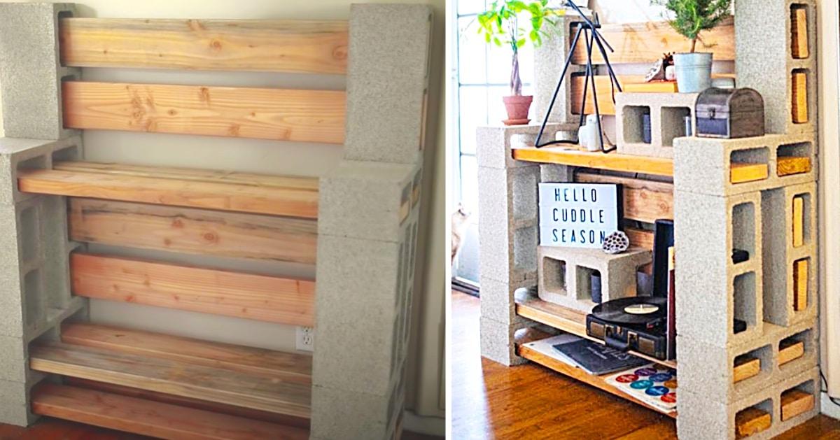How To Make A Cinder Block Shelving Unit