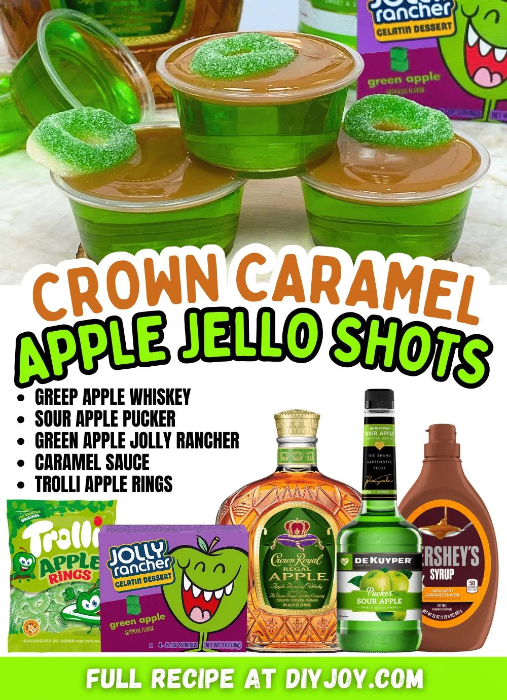 Easy Crown Caramel Apple Jello Shots Recipe