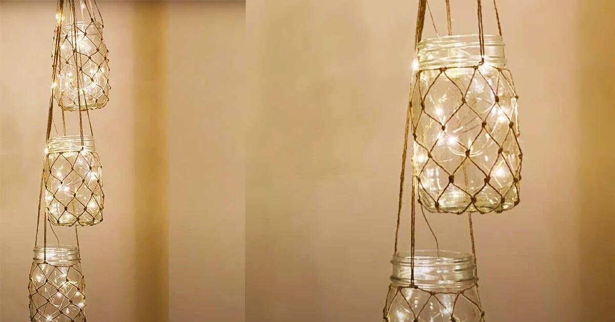 DIY Hanging Mason Jar Lantern