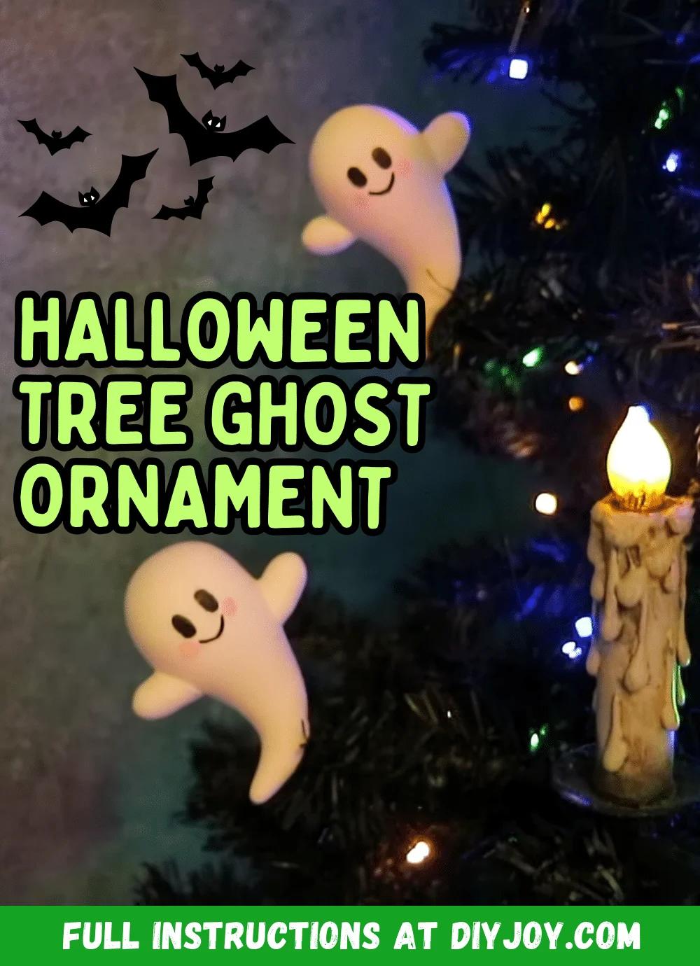 How To Make A DIY Halloween Tree Ghost Ornament