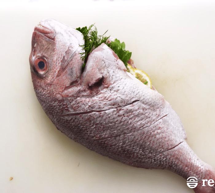 Ingredients for Garlic Butter Whole Baked Fish