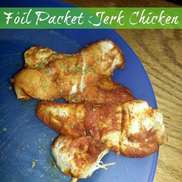 Jerk chicken sealed in a foil packet and grilled for a bold spicy campfire dinner with island flavor