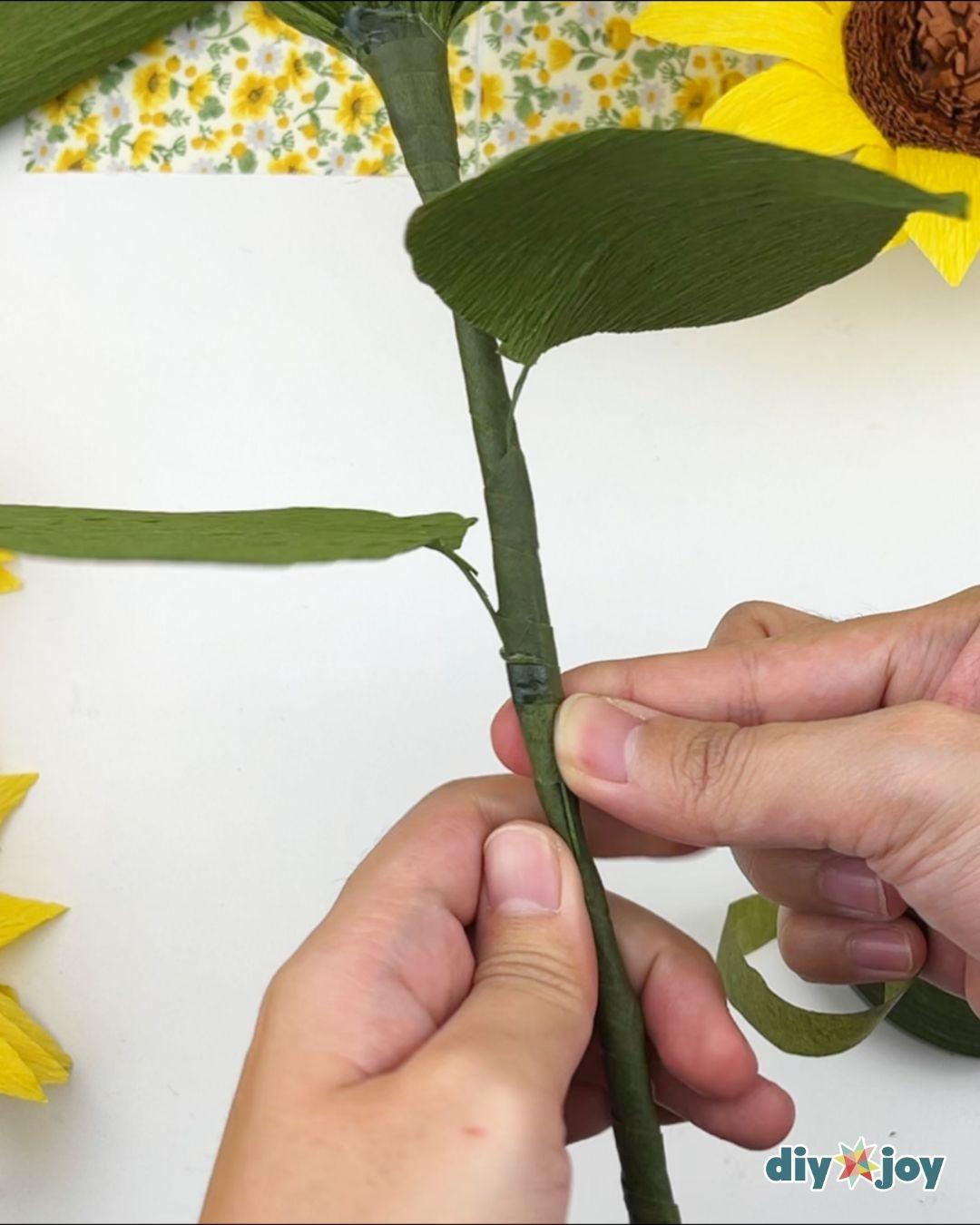 Homemade Sunflower Crepe Paper — crepe paper craft ideas