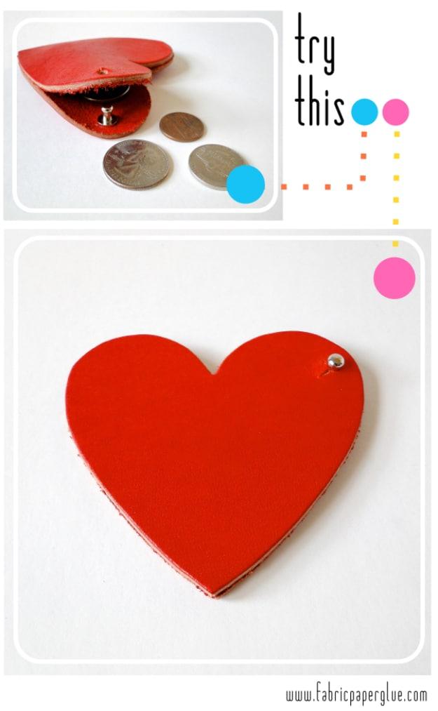 Leather Heart Coin Purse, an easy weekend project with a big payoff and a smart way to add something special to a room