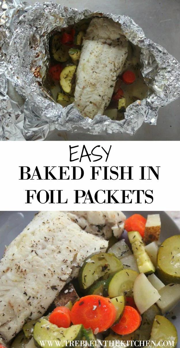 Easy Baked Fish In Foil Packets, quick enough for a busy weeknight and flavor that outshines anything ordered in