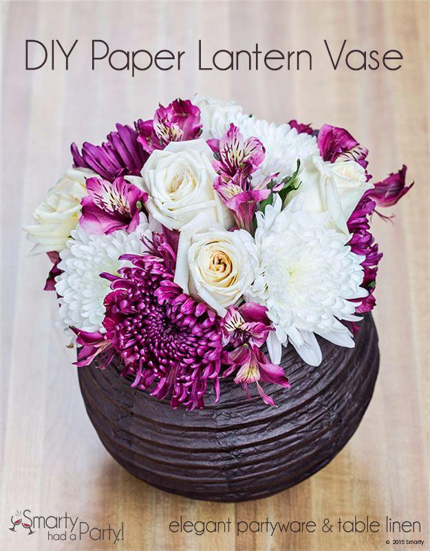 DIY Paper Lantern Vase, an easy project that still looks professionally styled and simple to pull off