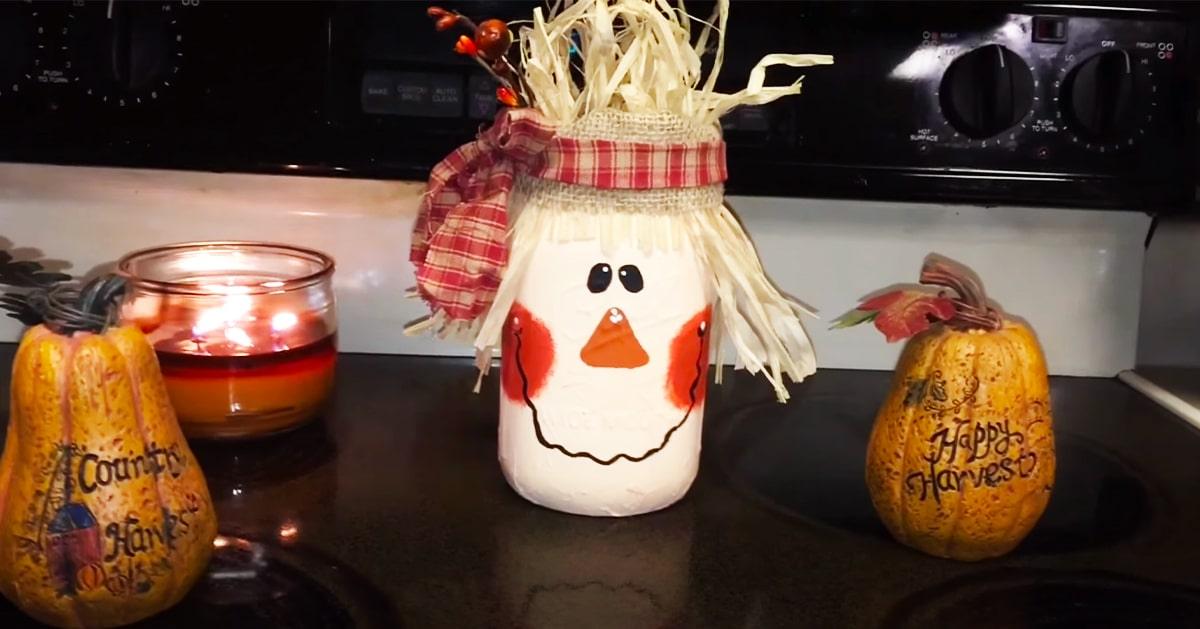 DIY Scarecrow Mason Jars