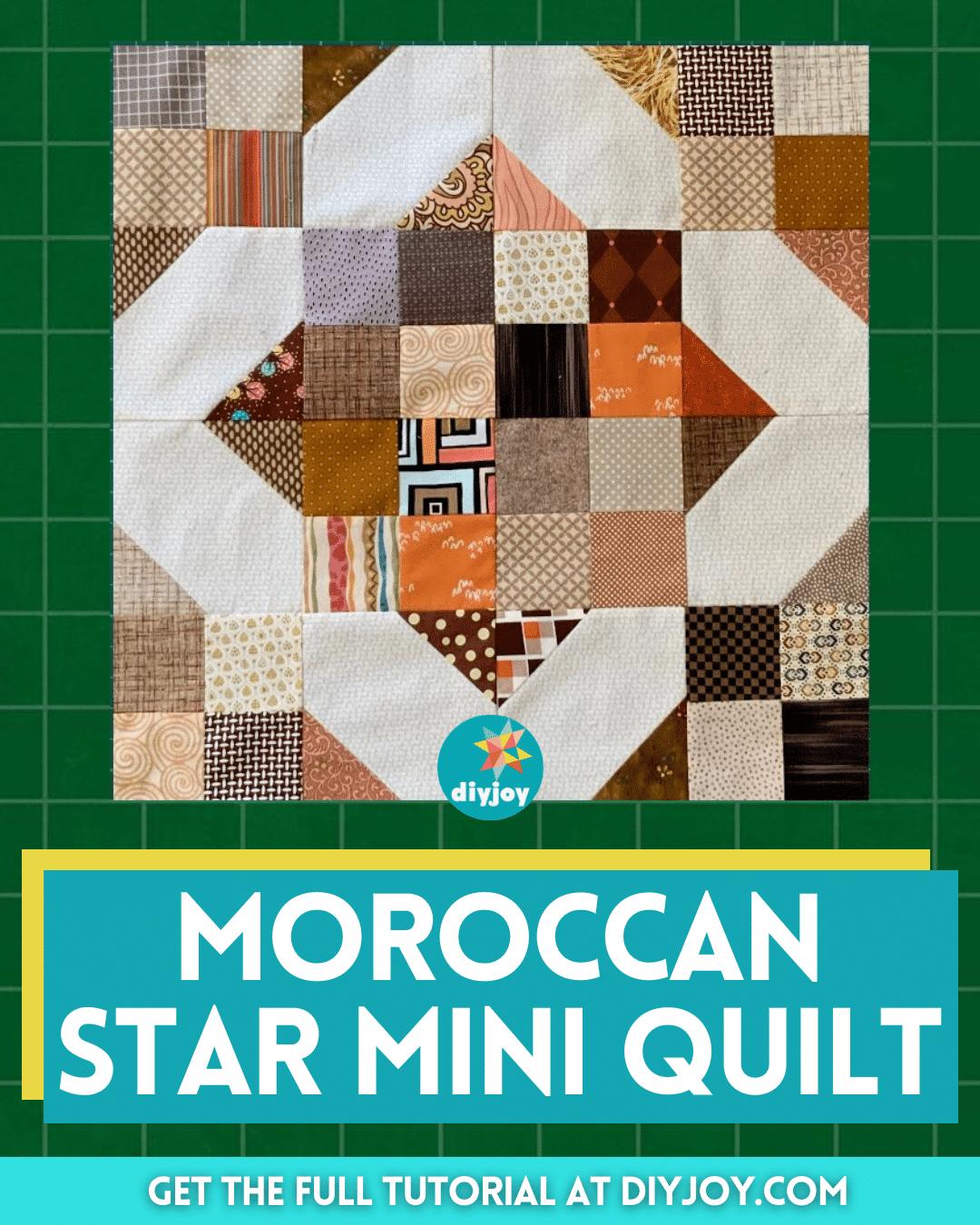 Easy Moroccan Star Mini Quilt Tutorial