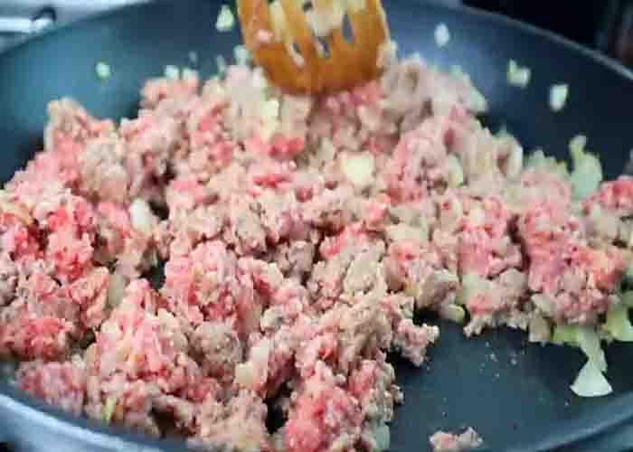 Browning the ground beef
