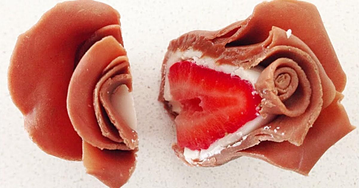 How to Make Chocolate Strawberry Roses