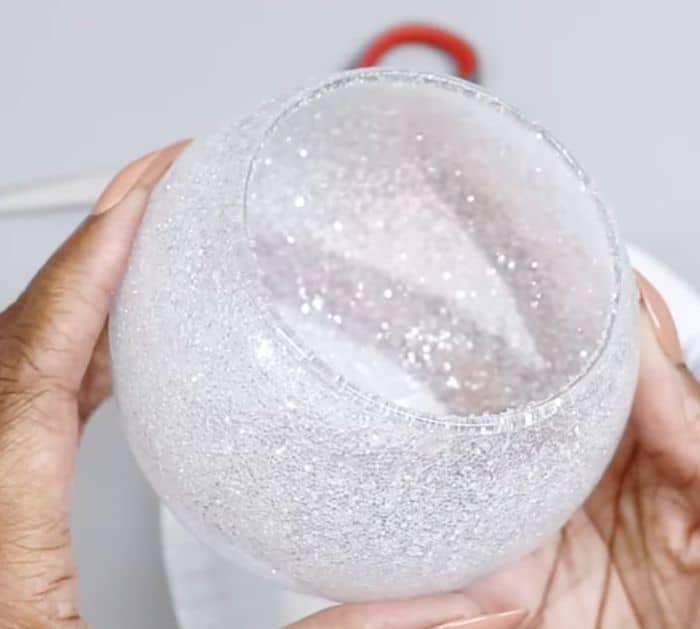 Glass Snowman Candle Holder Winter Holiday DIY Project