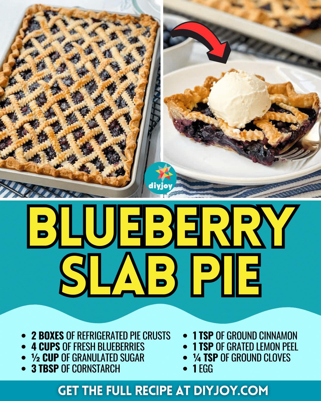 Easy Blueberry Slab Pie Recipe