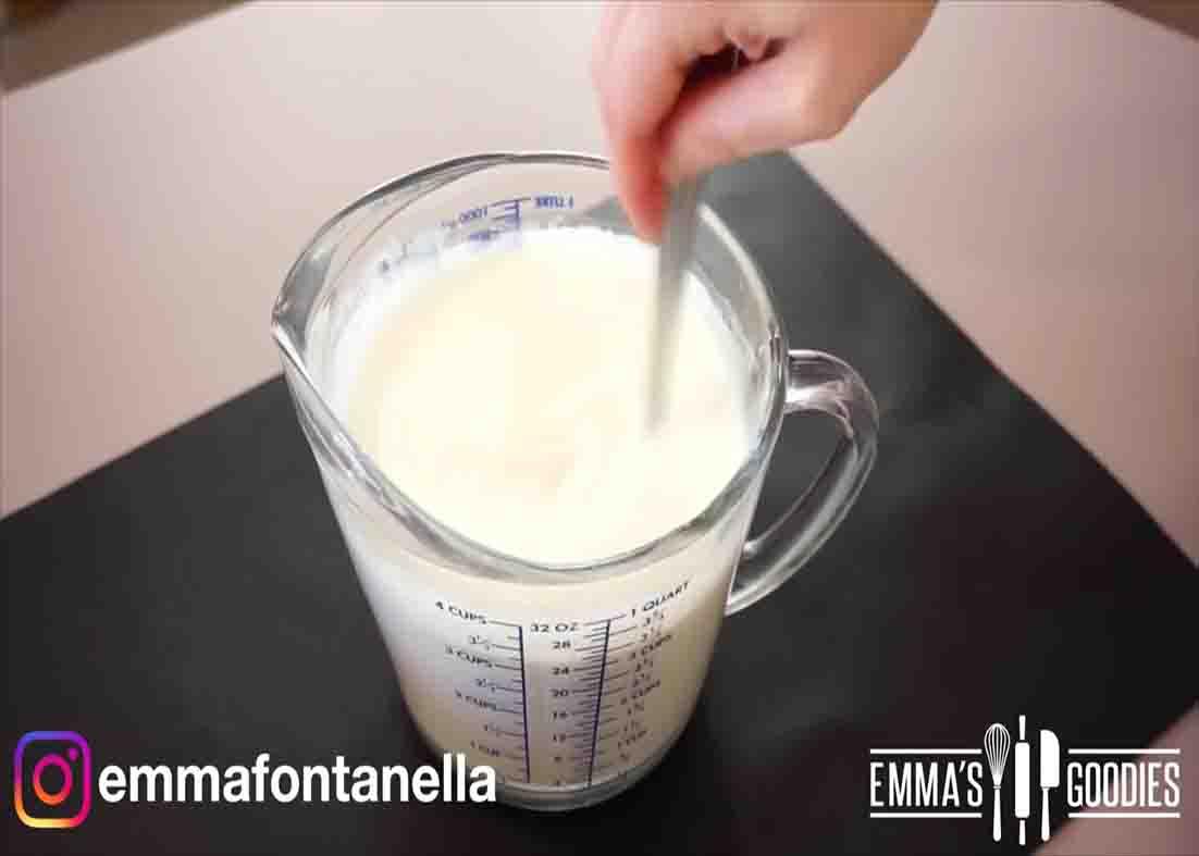 Combining the ingredients for the base of the ice cream bars