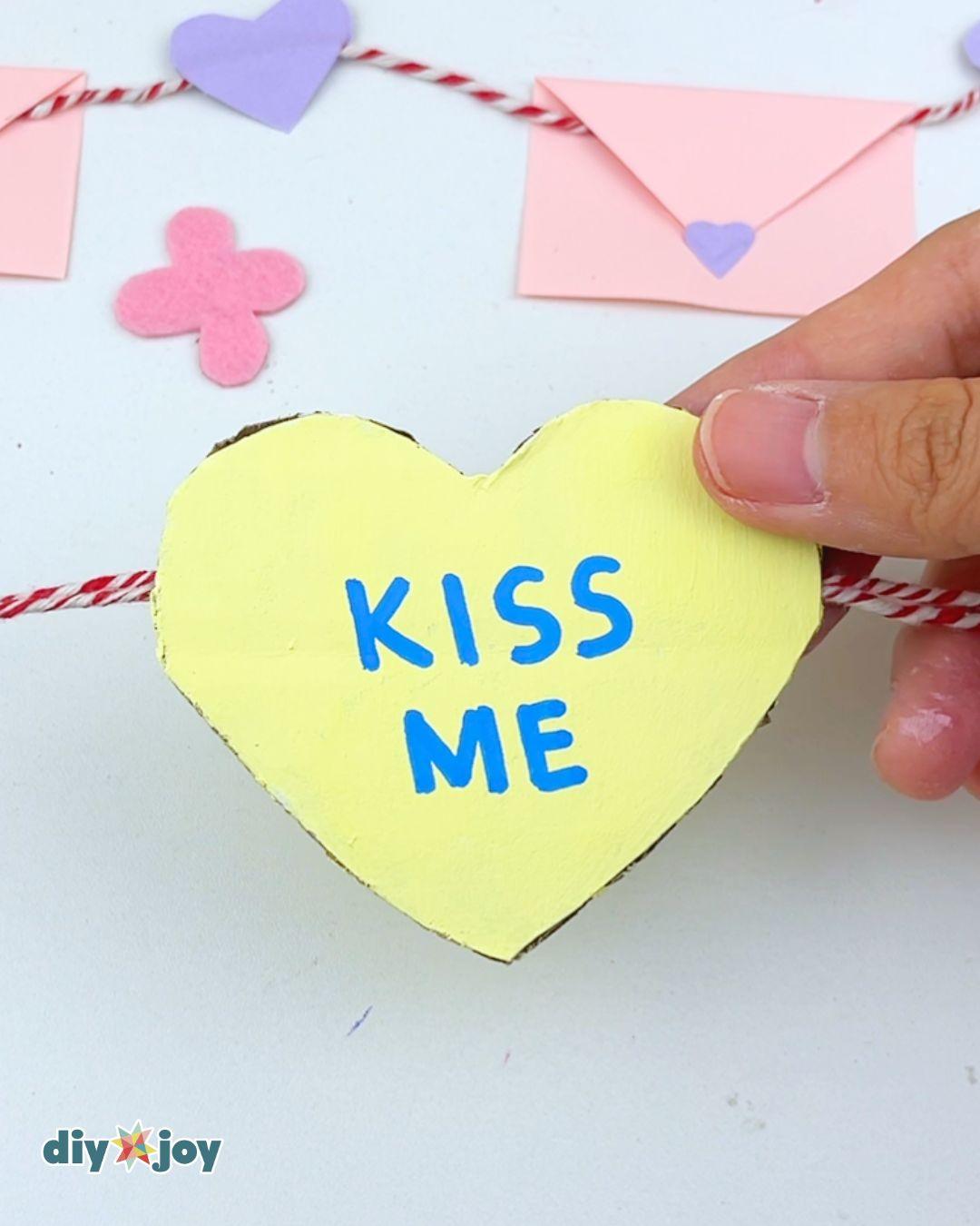 Cardboard Conversation Hearts Valentines Decor — valentine’s day party props