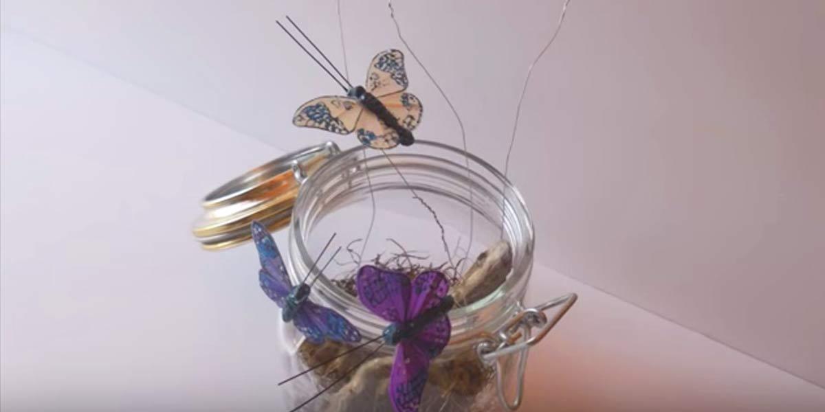 Who Doesn’t Love Butterflies? Watch How She Makes Them Fly Out Of This Mason Jar!