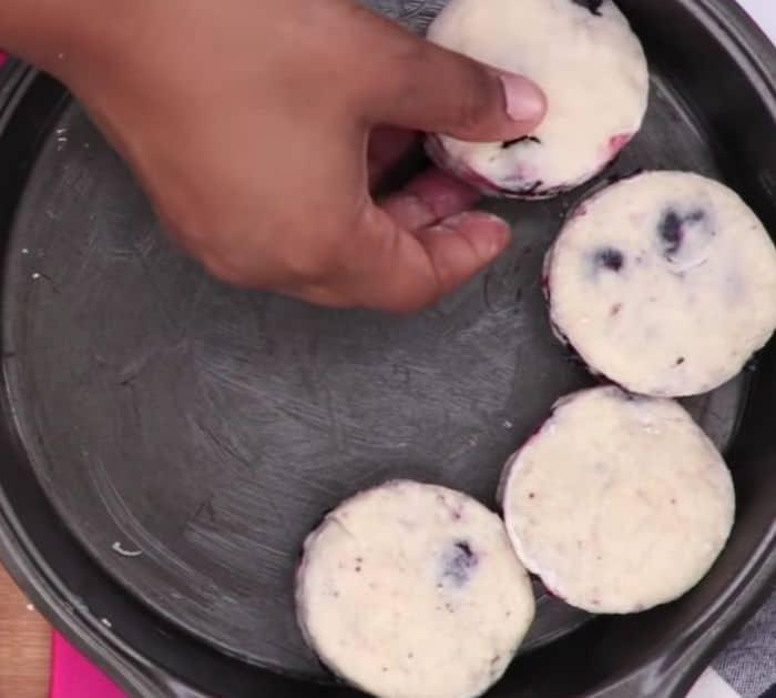 Easy to Make Glazed Blueberry Biscuits