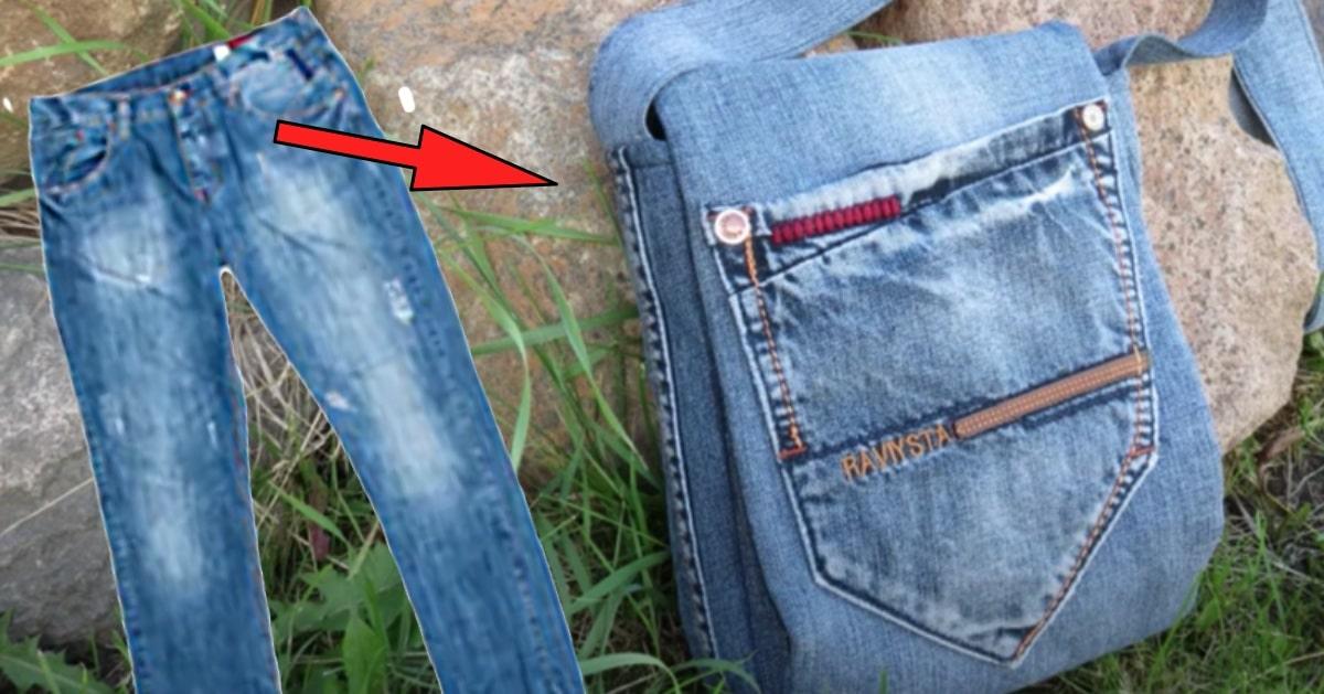 How To Make A Shoulder Purse From Old Jeans