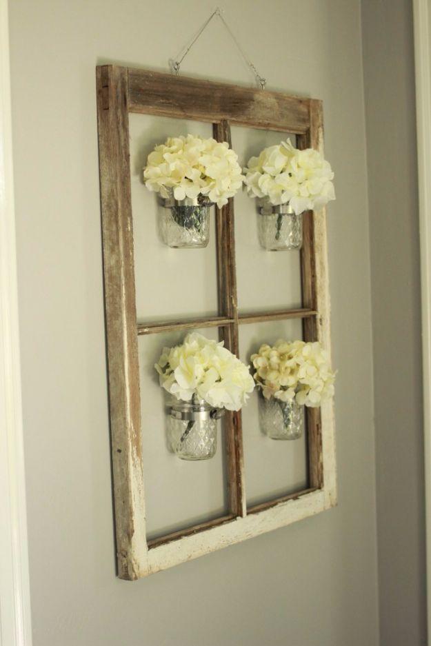 DIY Mason Jar Decor, a home decor craft, forgiving enough for a first attempt and an idea worth saving for later