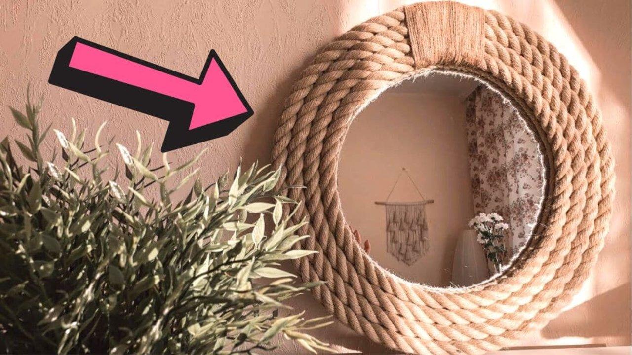 DIY Nautical Rope Mirror
