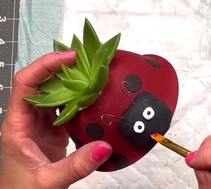 Easy to Make Cute DIY Ladybug Planter
