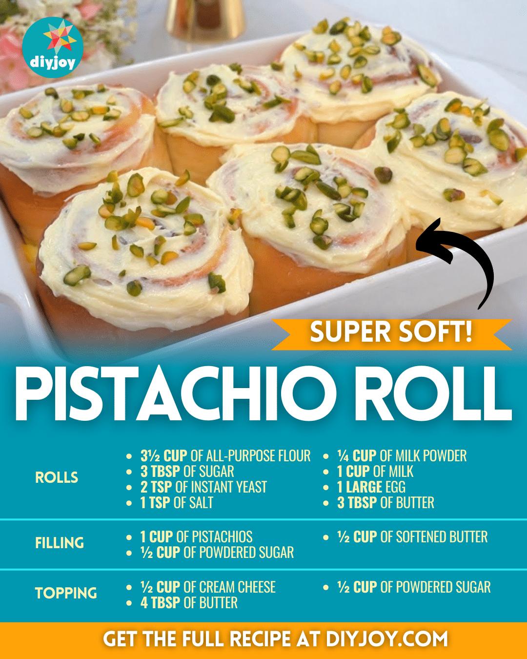 Easy Soft Pistachio Roll Recipe