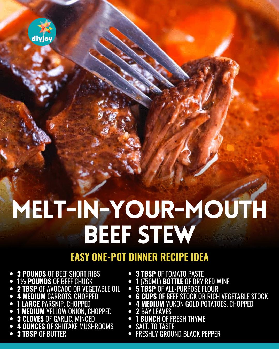 Easy Melt-In-Your-Mouth Beef Stew Recipe