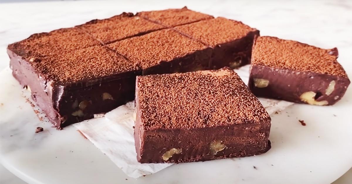 3-Ingredient Chocolate Fudge Recipe